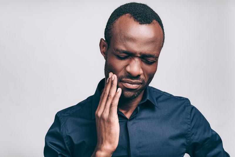 Dental Patient Suffering From Dental Implant Failure