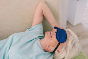 Dental Patient Wearing An Eye Mask