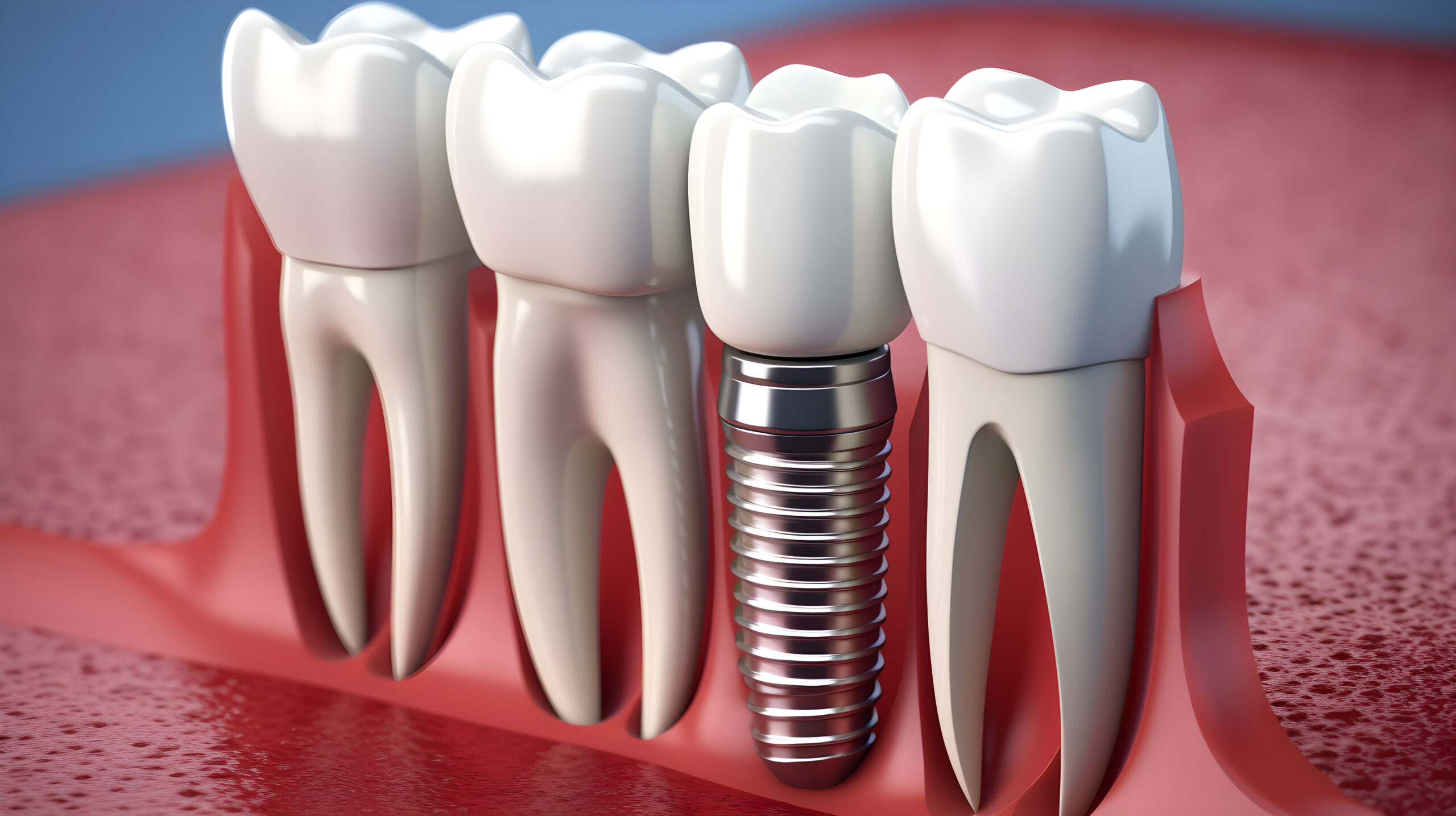 teeth implants with metal.