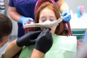 a girl getting sedation dentistry